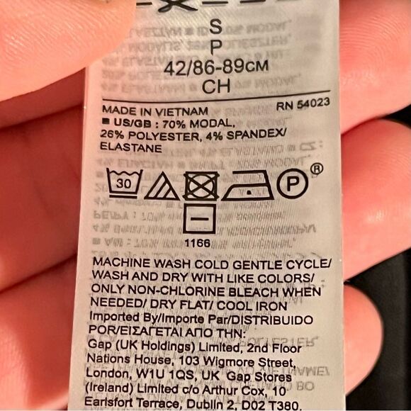 Banana Republic NWT Black Dolman Sleeve Cowl Neck Midi Modal Dress size S - Picture 9 of 10